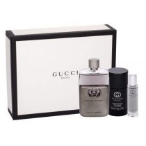 Gucci Guilty Pour Homme Woda toaletowa 90ml spray + Dezodorant 75ml sztyft + Woda toaletowa 15ml