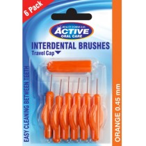 Active Oral Care Interdental Brushes czyciki do przestrzeni midzyzbowych 0,45mm 6szt