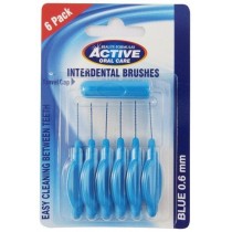 Active Oral Care Interdental Brushes czyciki do przestrzeni midzyzbowych 0,60mm 6szt