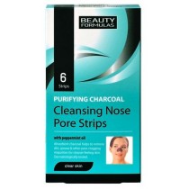 Beauty Formulas Clear Skin Purifying Charcoal Cleansing Nose Pore Strips gboko oczyszczajce paski na nos 6szt