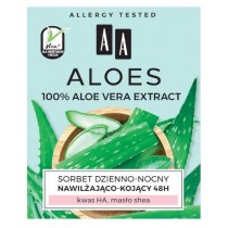 AA Aloes 100% Aloe Vera Extract Hydro Sorbet sorbet dzienno-nocny nawilajco-kojcy 48h 50ml