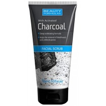 Beauty Formulas Charcoal Facial Scrub oczyszczajcy peeling do twarzy z aktywnym wglem 150ml