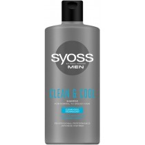 Syoss Men Clean & Cool Shampoo szampon do wosw normalnych i szybko przetuszczajcych si dla mczyzn 440ml