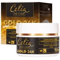 Celia De Luxe Gold 24K 70+ krem przeciwzmarszczkowy na noc 50ml