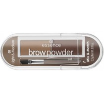 Essence Brow Powder zestaw do stylizacji brwi z pdzelkiem 01 Light & Medium 2,3g
