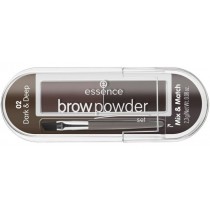 Essence Brow Powder zestaw do stylizacji brwi z pdzelkiem 02 Dark & Deep 2,3g