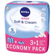 Nivea Baby Soft & Cream chusteczki 4x63szt