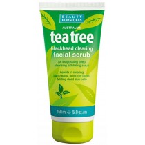 Beauty Formulas Tea Tree Blackhead Peeling Facial Scrub oczyszczajcy peeling do twarzy 150ml