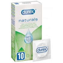 Durex Naturals Thin Condoms With Lube Designed For Her cienkie prezerwatywy 10szt