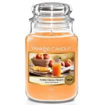 Yankee Candle Large Jar dua wieca zapachowa Farm Fresh Peach 623g
