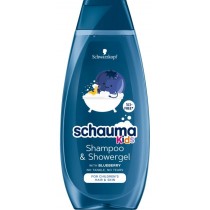 Schauma Kids Shampoo and Showergel szampon do wszystkich rodzajw wosw i el pod prysznic dla dzieci Blueberry 400ml