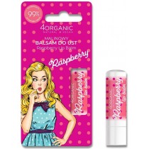 4Organic Lip Balm Pin-Up Girl balsam do ust Raspberry 5g