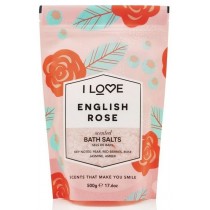 I Love Scented Bath Salts kojco-relaksujca sl do kpieli English Rose 500g