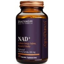 Doctor Life NAD+ Rybozyd Nikotynamidu suplement diety 30 kapsuek