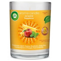 Air Wick Aroma Candle Happiness szczcie wieca zapachowa Ananas & Brzoskiwnia 220g