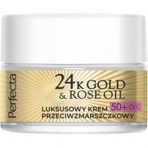 Perfecta 24K Gold & Rose Oil krem przeciwzmarszaczkowy 50+ 50ml